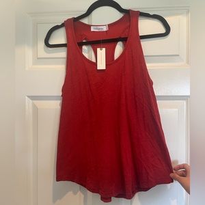 Good Luck Tee Red Racer Back Tank Size Small